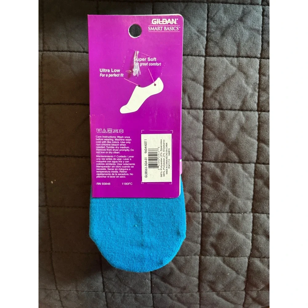 Gildan Smart Basics Girls Liner Socks 3 Pair Pack Shoe Size 10.5-4 Zebra Orange